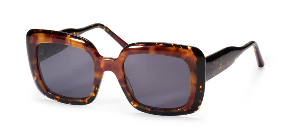 RED TORTOISE HAVANA / DARK HAVANA - PLAIN GREY LENS