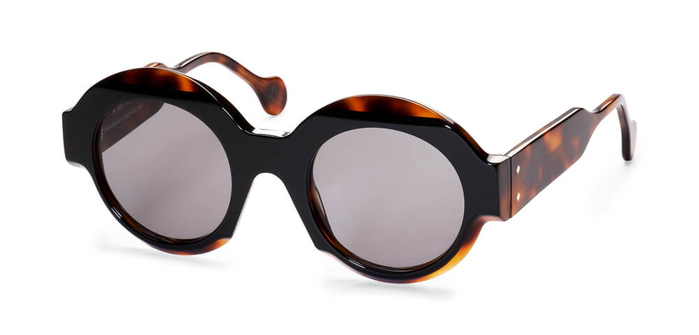 BLACK / BROWN TORTOISE - PLAIN GREY LENS