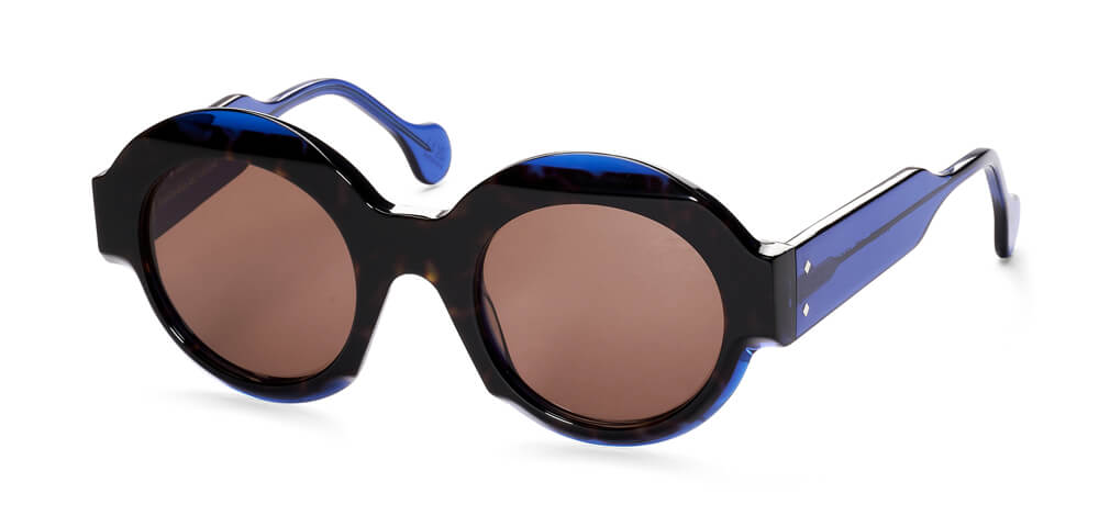 BROWN HAVANA / BLUE - PLAIN BROWN LENS