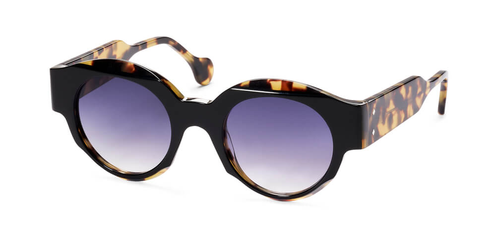 BLACK / YELLOW TORTOISE - Gradient Grey Lens