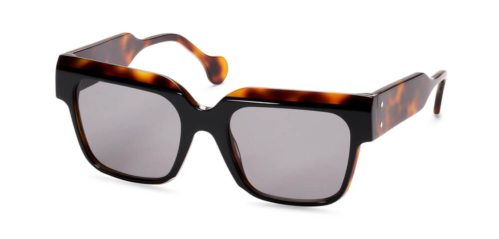 BLACK / BROWN TORTOISE - Plain Grey Lens