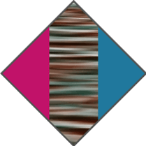 BRIGHT PINK / STRIPPED GREEN-BROWN / TURQUOISE