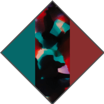 TEAL / RED AND BLUE TORTOISE / RED