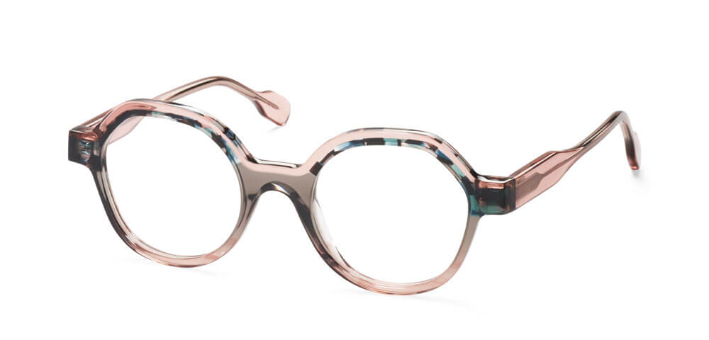 PINK / GREEN AND LIGHT BLUE TORTOISE / GRADIENT GREY-PINK