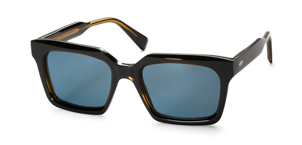 YELLOW / BLACK - POLARIZED PLAIN BLUE LENS