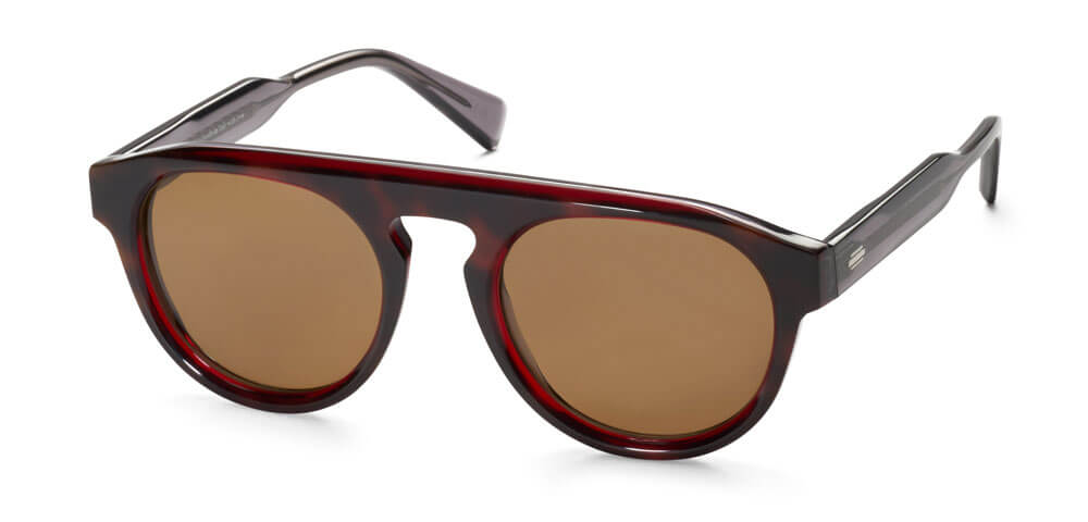 BROWN HAVANA / RED / GREY - POLARIZED PLAIN BROWN LENS