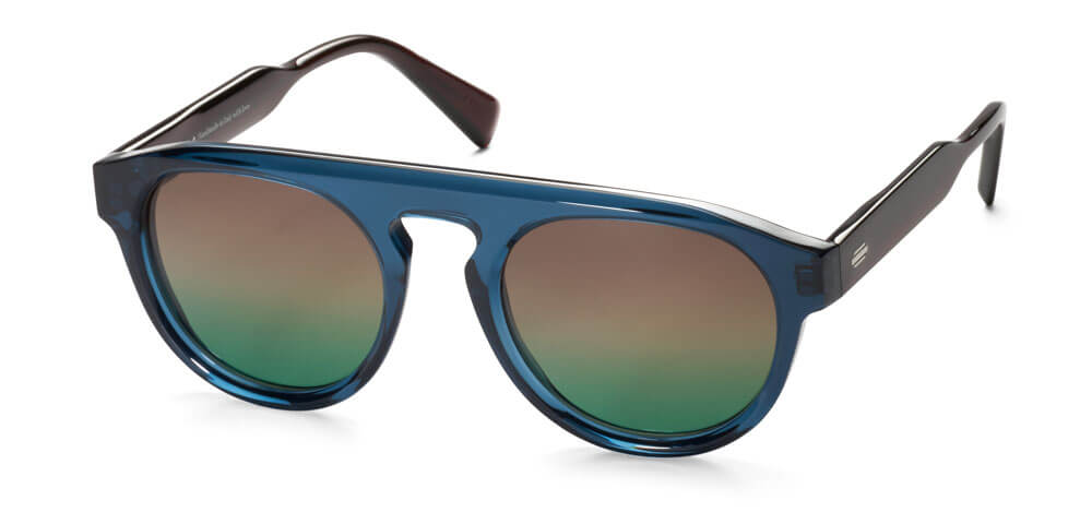 SLATE BLUE - POLARIZED GRADIENT BROWN-GREEN LENS