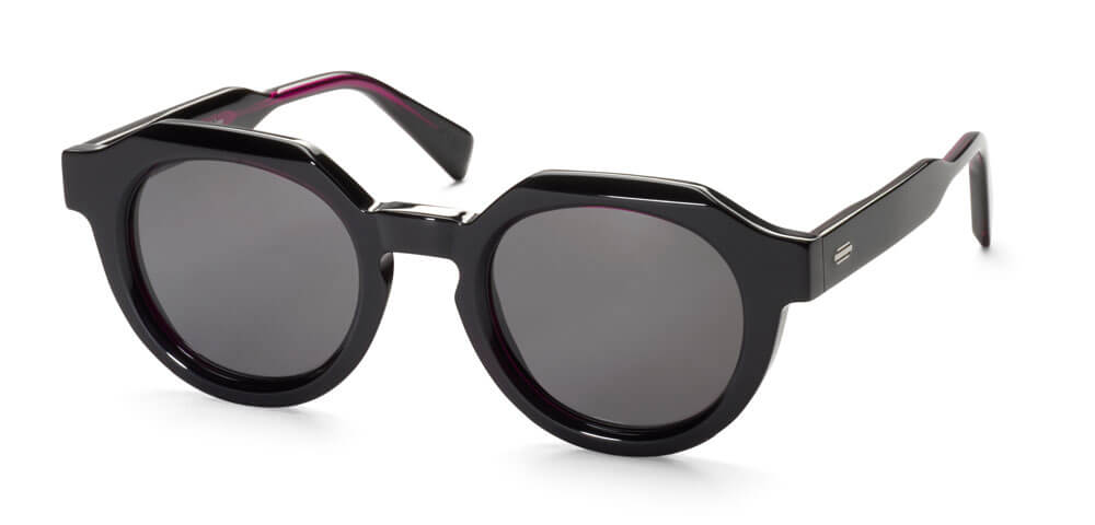 PINK / BLACK - POLARIZED PLAIN GREY LENS