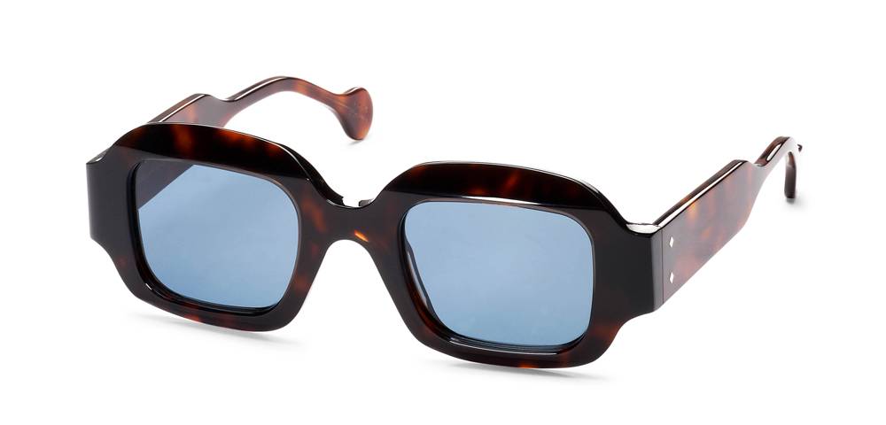 BROWN HAVANA - PLAIN BLUE LENS