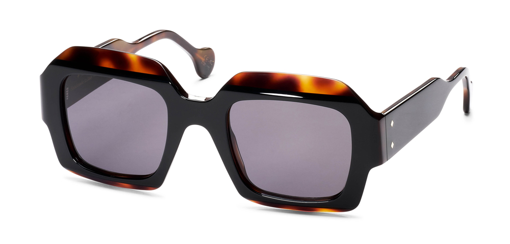 BLACK / BROWN HAVANA - PLAIN GREY LENS