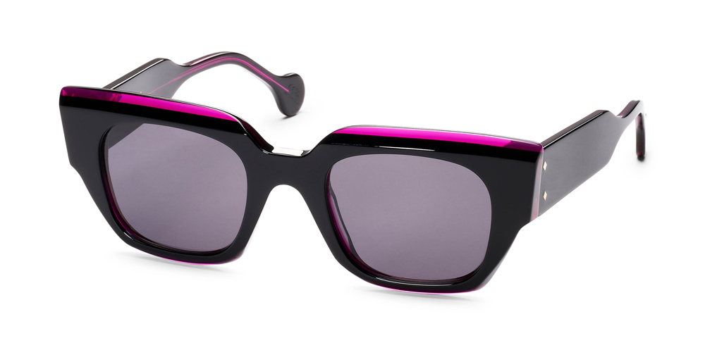 BLACK / PINK - PLAIN GREY LENS