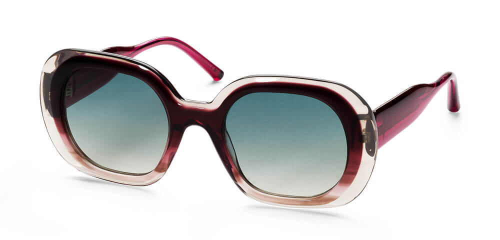 LIGHT GREY / GRADIENT BURGUNDY - GRADIENT GREEN LENS